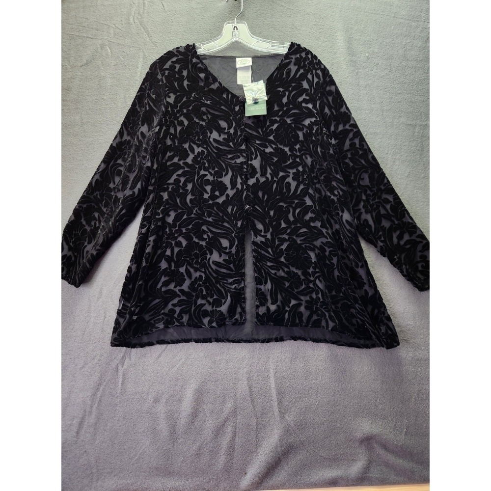 Laura Ashley Velvet Burnout Top Shirt Sz 6 Sheer Dark Academia Witchy Glam Y2K